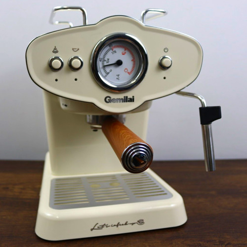 Gemilai beige espresso machine - espresso,